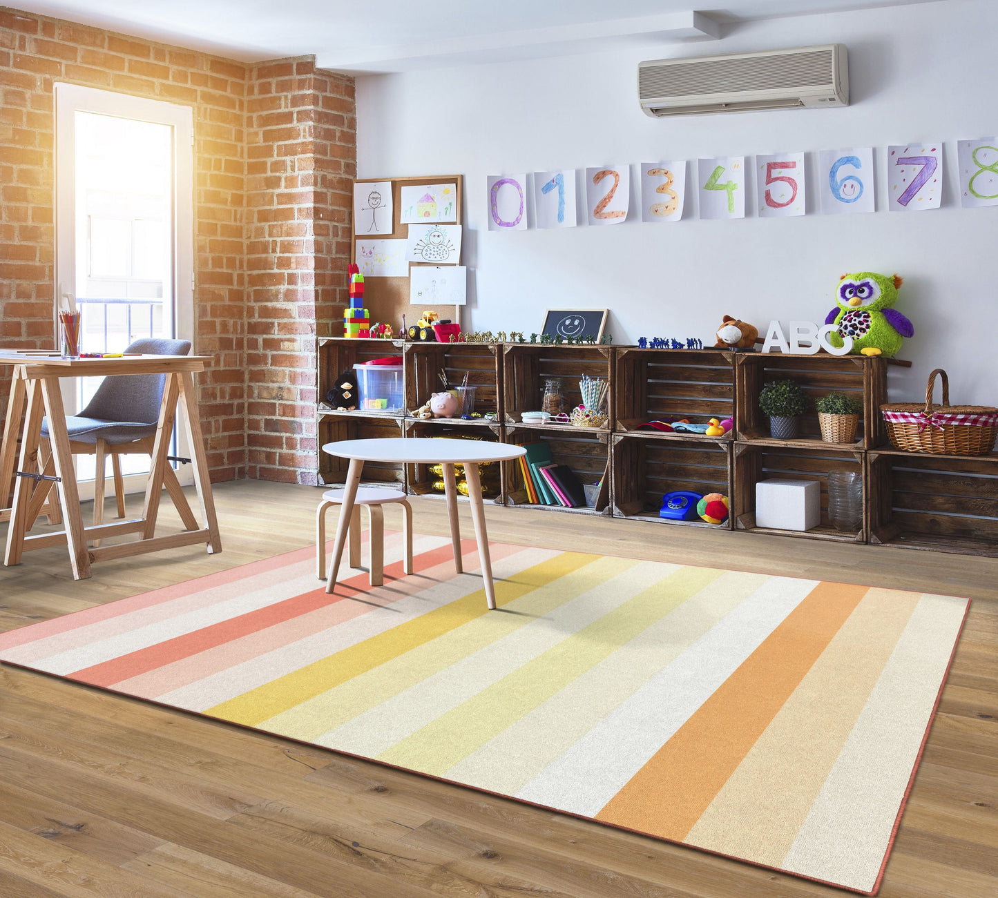 Simply Safari Sunset Stripes Rug By Schoolgirl Style