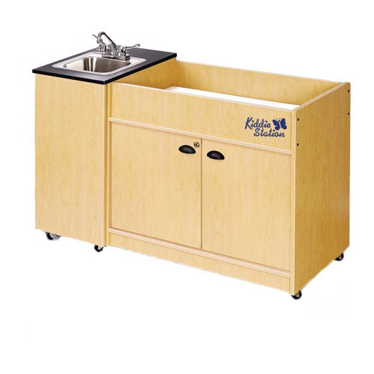 Ozark River¨ Kiddie Station Changing Table & Portable Sink Stainless Steel Single Basin & Laminate Top