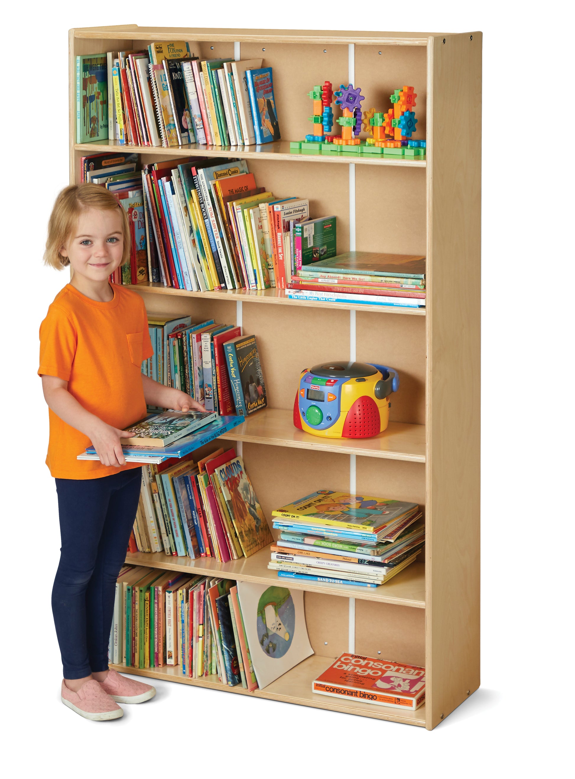 Young Time Tall Adjustable Shelf Bookcase