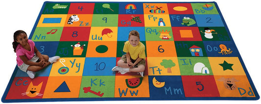 Learning Blocks Primary Colors Rug (5'10" x 8'4" Rectangle)