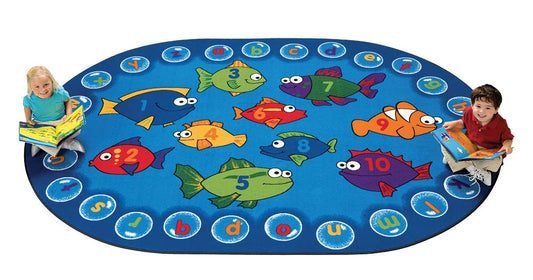 Fishing for Literacy Rug (5'5" x 7'8" Oval)