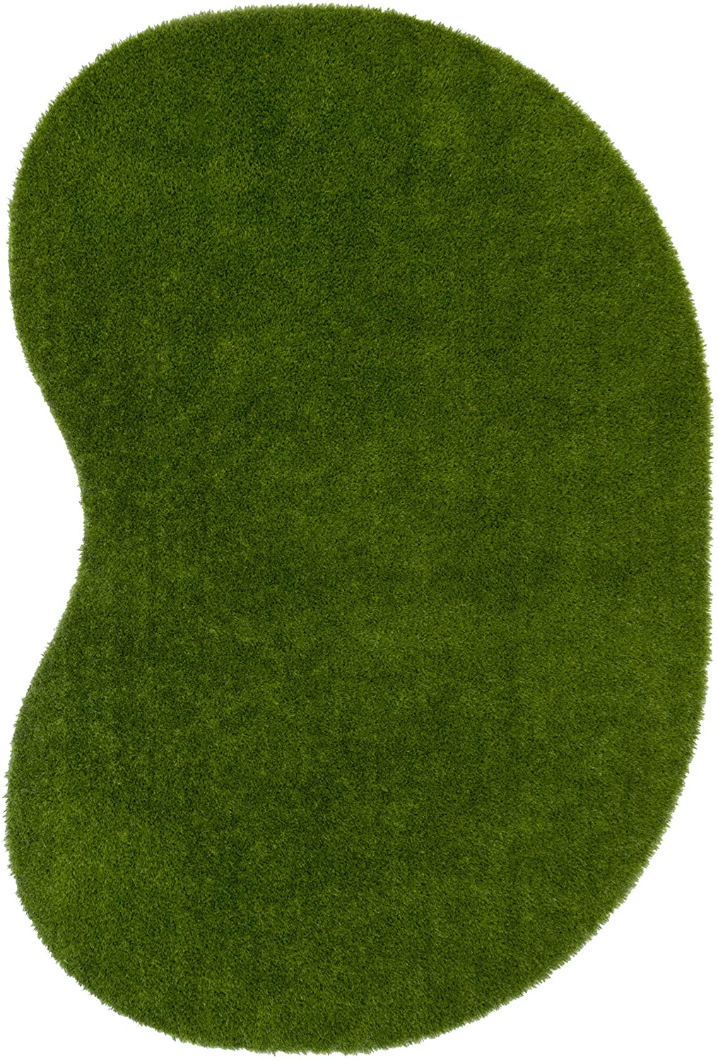 GreenSpace Jellybean Shape Premium Grass Textured Area Rug