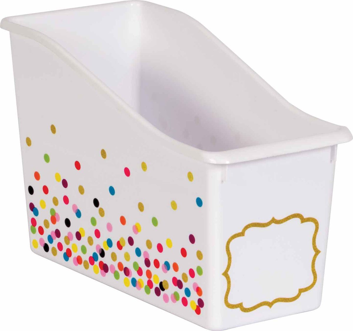 Confetti Plastic Book Bin