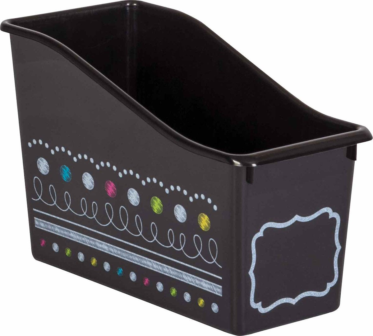 Chalkboard Brights Plastic Book Bin