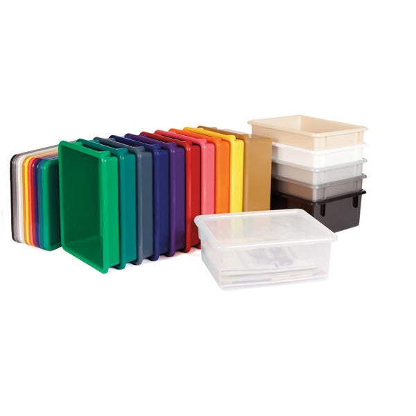 Jonti-Craft 20 Tub Mobile Storage - with Clear Tubs