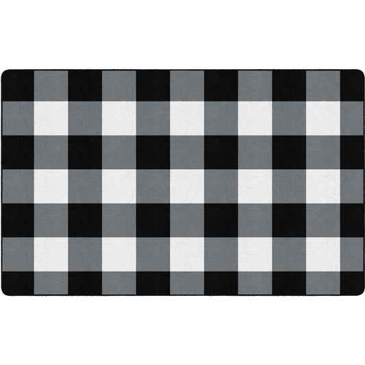 Industrial Chic Large Black & White Buffalo Check