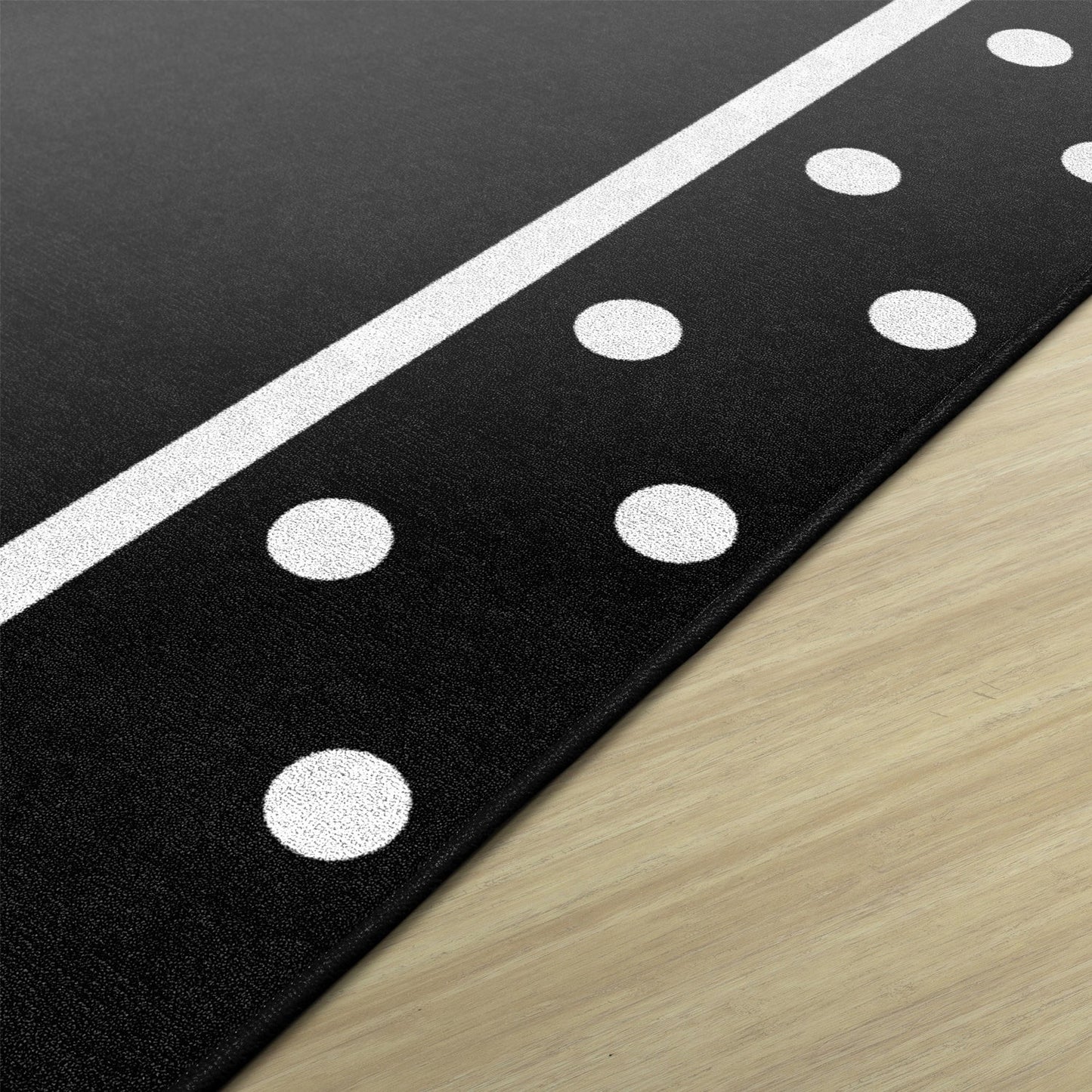 Simply Stylish Tropical Black & White Polka Dot Border