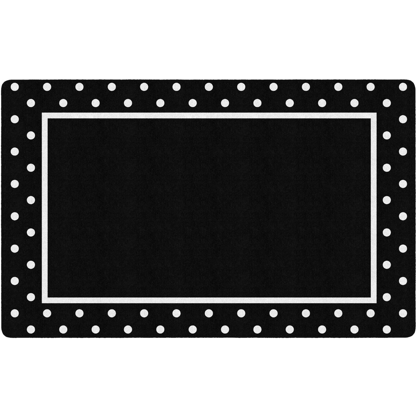 Simply Stylish Tropical Black & White Polka Dot Border