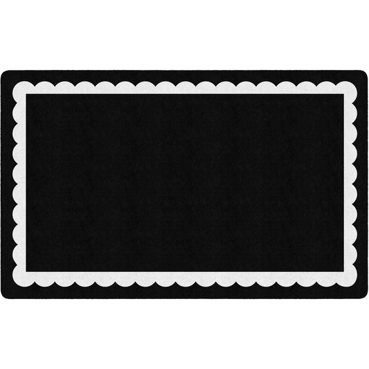 Black White & Stylish Brights Black & White Scallop Border