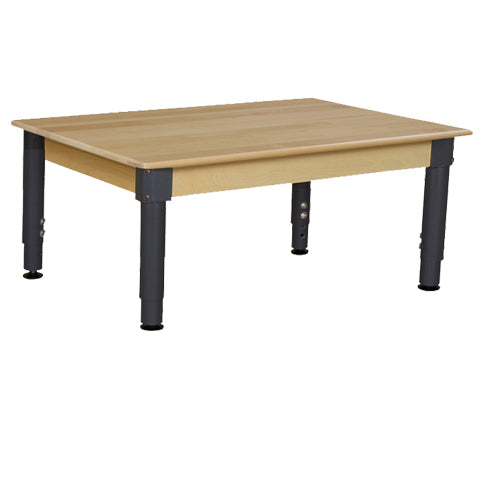 24" x 48" Rectangle Hardwood Table with Adjustable Legs 12"-17"