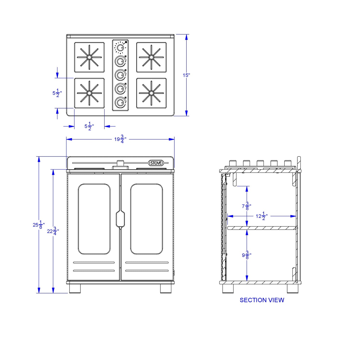 TrueModern Play Kitchen Stove