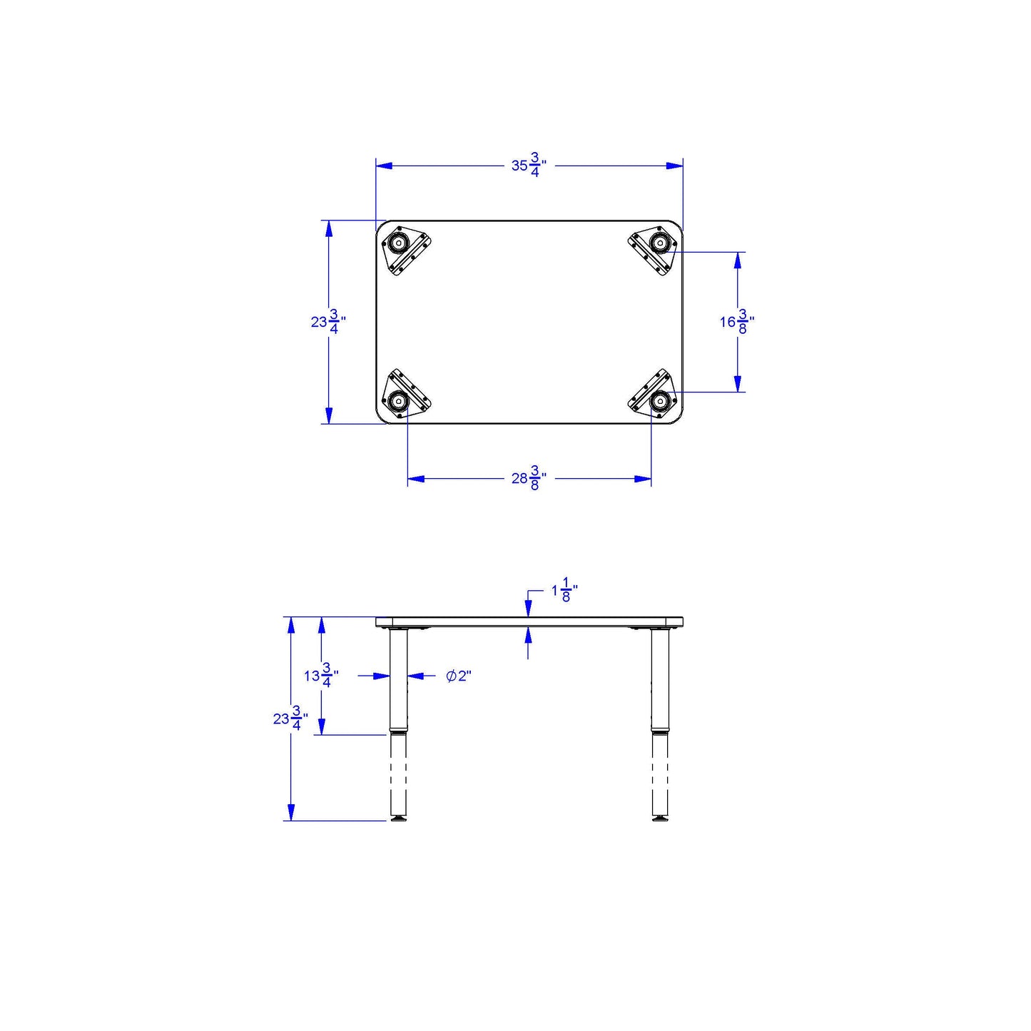 Jonti-Craft Purpose+ Rectangle Table - 24 x 36