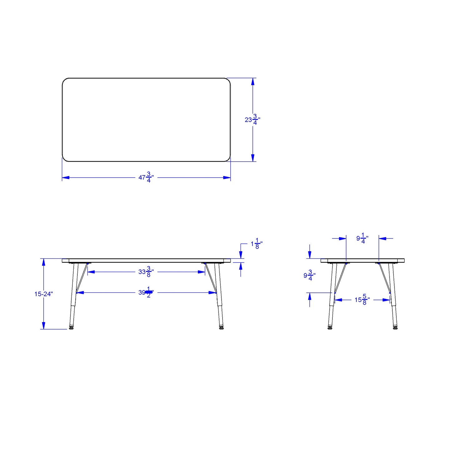 Berries¨ Rectangle Activity Table - 24" X 48", E-height - Maple/Maple/Camel