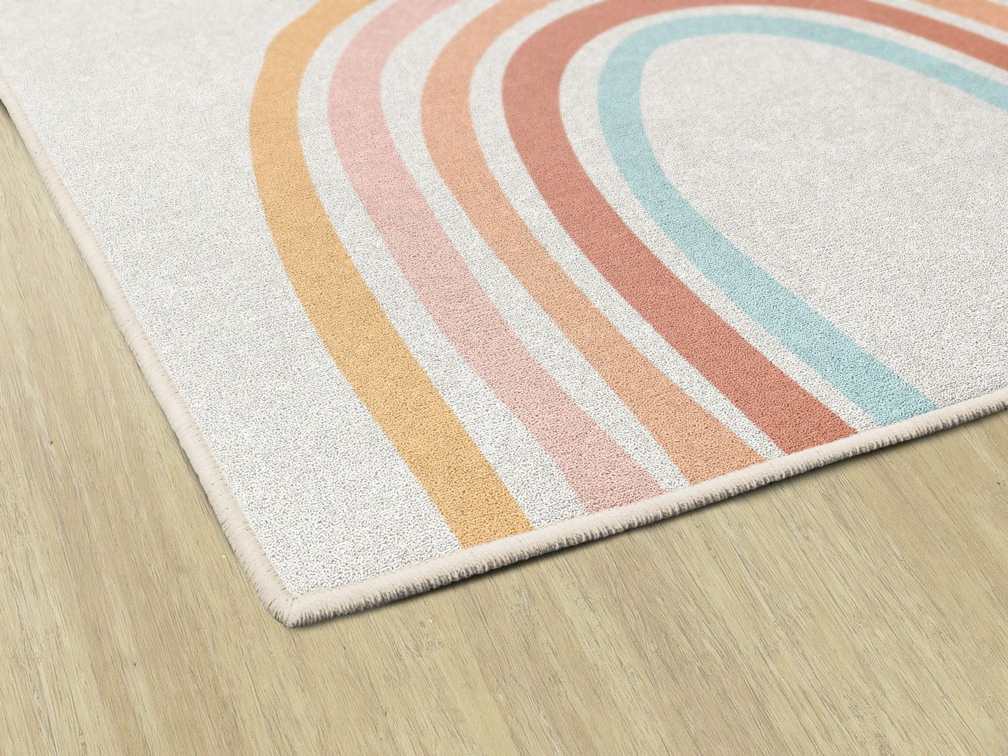 Good Vibes with Retro Rainbows Rug By Schoolgirl Style