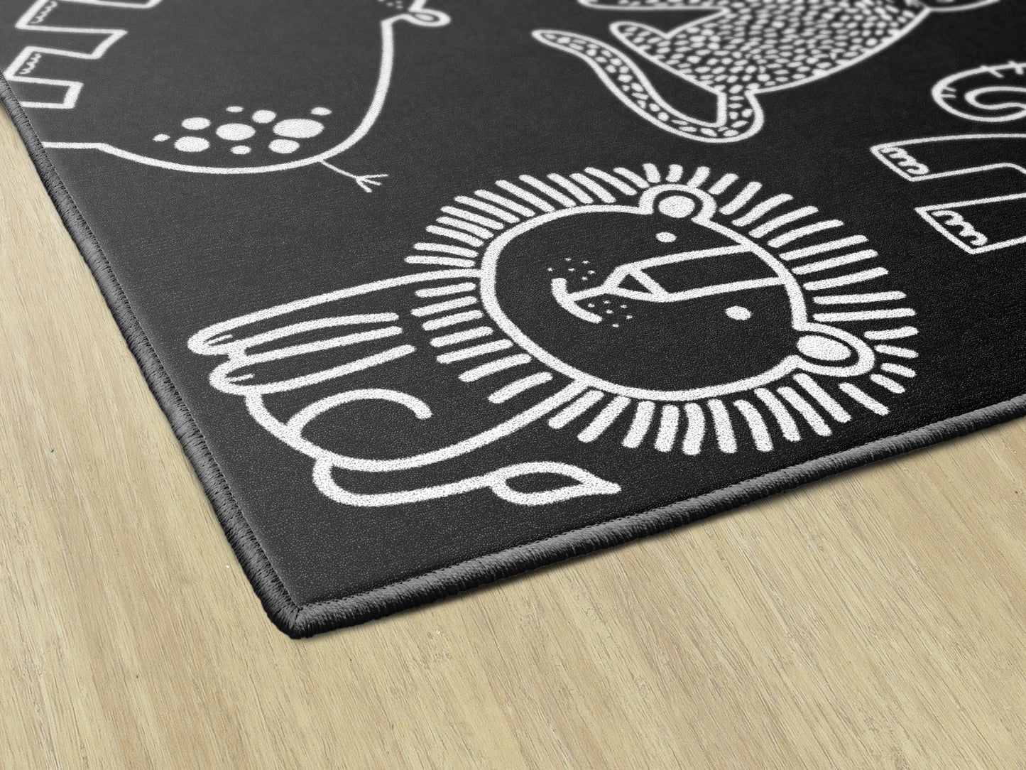 Simply Safari Black and White Rug By Schoolgirl Style